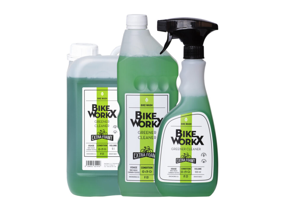 Espuma para el mantenimiento y la limpieza de bicicletas BikeWorkx Greener  Cleaner (Caja de 6 unidades 500ml) - Taller - Bike European - Sram - Zipp 
